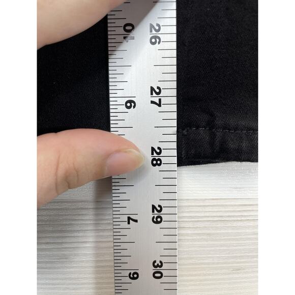 HT Denim Jeans Womens 9 Black Hi-Rise Super Skinny O-Ring Strap Triple Button - Picture 6 of 10